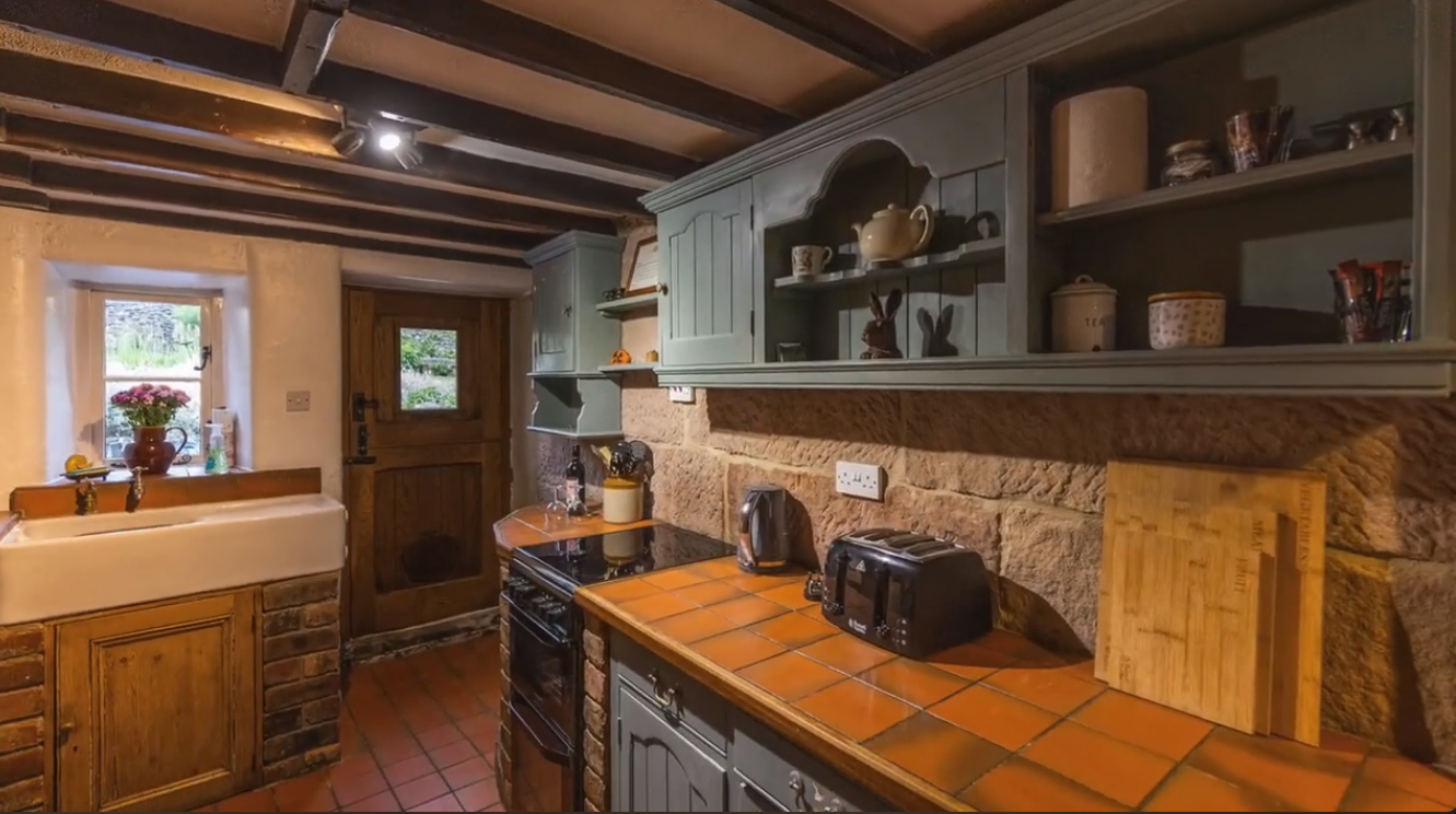 The traditional kitchen inside Pumpkin Cottage